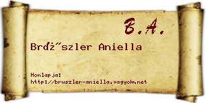 Brüszler Aniella névjegykártya